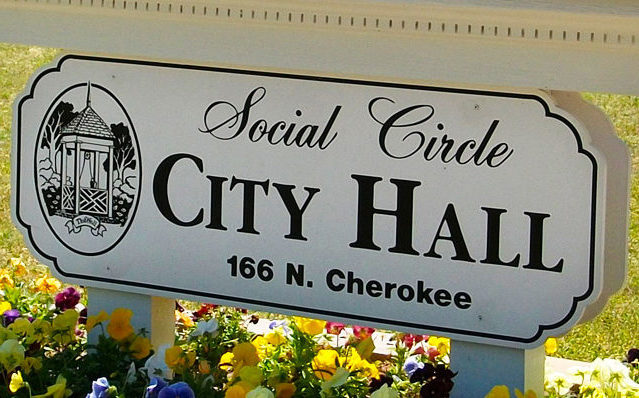 city hall sign