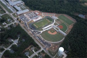 sports fields aerial view